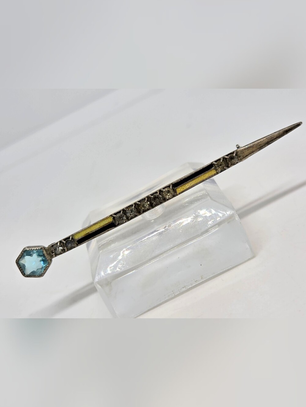 * Antique Sterling Silver Edwardian Deco Dirk Pin Brooch RF Simmons